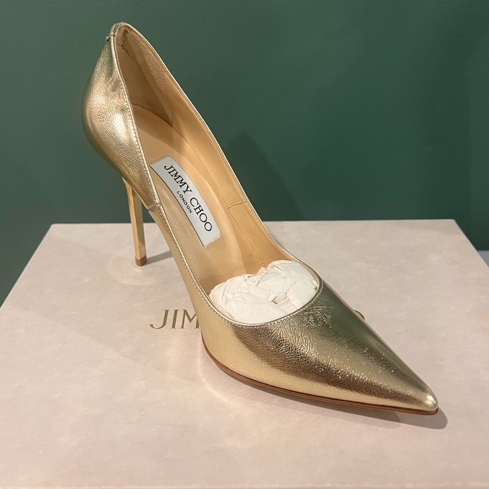 Jimmy Choo Abel mirror leather pumps
